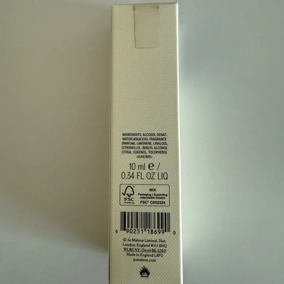 Jo Malone Yuzu Zest Travel Size 10ml 0.34oz - Picture 3 of 3